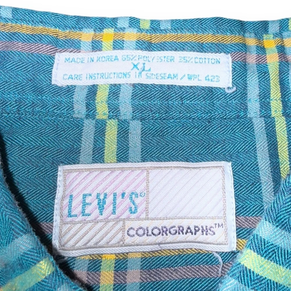 VTG Levis Colorgraphs Mens Shirt (70s/80s) Size: XL‎